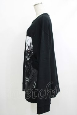画像2: QOOZA / 東京喰種×QOOZA金木研 ダメージスウェット  ブラック H-25-10-13-1019-PU-TO-KB-ZH
