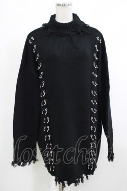 画像1: KILL STAR / Daith Knit Sweater XS ブラック H-25-10-13-1020-SL-TO-KB-ZH
