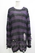 KILL STAR / Graph Knit Sweater S ブラック×パープル H-25-10-13-1021-SL-TO-KB-ZH