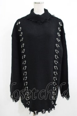 画像1: KILL STAR / Daith Knit Sweater XS ブラック H-25-10-13-1023-SL-TO-KB-ZH