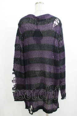 画像3: KILL STAR / Graph Knit Sweater S ブラック×パープル H-25-10-13-1024-SL-TO-KB-ZH