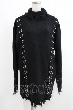 画像1: KILL STAR / Daith Knit Sweater XS ブラック H-25-10-13-1026-SL-TO-KB-ZH