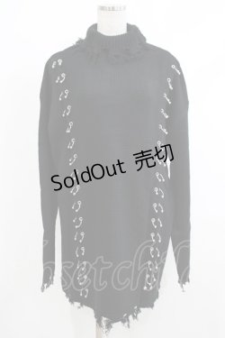 画像1: KILL STAR / Daith Knit Sweater XS ブラック H-25-10-13-1026-SL-TO-KB-ZH