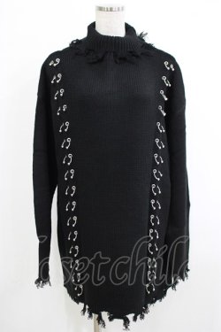 画像1: KILL STAR / Daith Knit Sweater XS ブラック H-25-10-13-1029-SL-TO-KB-ZH