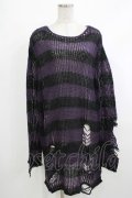 KILL STAR / Graph Knit Sweater S ブラック×パープル H-25-10-13-1030-SL-TO-KB-ZH