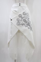 Ozz Croce / レイヤード風プリント刺繍サルエルパンツ  白 H-25-10-14-1005-OO-PA-KB-ZH