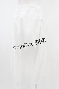 画像2: Ozz Croce / レイヤード風プリント刺繍サルエルパンツ  白 H-25-10-14-1005-OO-PA-KB-ZH