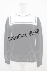 Jane Marple / スクエアカラースウェットトップス  黒 H-25-10-14-1038-JM-TO-KB-ZH