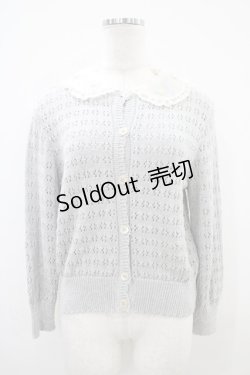 画像1: Jane Marple / エンブロイダリーカラーカーディガン  グレー H-25-10-14-1041-JM-TO-KB-ZH