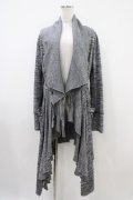 Rozen Kavalier / 羽根刺繍ロングカーディガン  グレー H-25-10-14-1042-OO-TO-KB-ZH