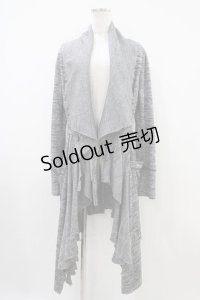 Rozen Kavalier / 羽根刺繍ロングカーディガン  グレー H-25-10-14-1042-OO-TO-KB-ZH