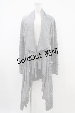 画像1: Rozen Kavalier / 羽根刺繍ロングカーディガン  グレー H-25-10-14-1042-OO-TO-KB-ZH
