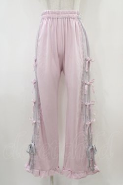 画像1: Candy Stripper / RIBBON RIBBON JERSEY PANTS  ライトピンク H-25-10-14-1006-PU-PA-KB-ZH