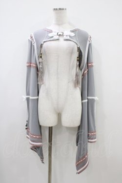 画像1: Ozz oneste / 流水羽衣天女振り袖ボレロ  グレー H-25-10-14-1044-OO-TO-KB-ZH