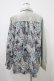 画像2: DXMOUVE / 臓器の観客柄アシンメトリーシャツ  グレー H-25-10-14-1050-0-BL-KB-ZH (2)