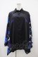 画像1: ACDC RAG / ハスノハナキモノシャツ F 黒×紫 H-25-10-14-1054-PU-BL-KB-ZH (1)