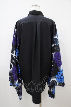 画像2: ACDC RAG / ハスノハナキモノシャツ F 黒×紫 H-25-10-14-1054-PU-BL-KB-ZH