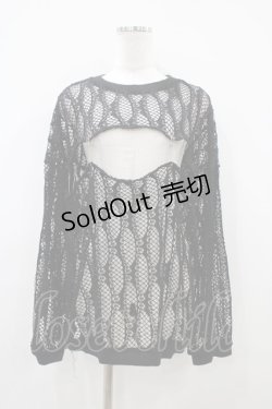 画像1: REFLEM / セパレートレースニット  ブラック H-25-10-14-1060-PU-TO-KB-ZH