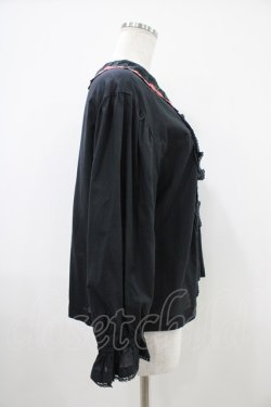 画像3: Jane Marple / Cherry embroideryカラーブラウス  ブラック H-25-10-14-1008-JM-BL-KB-ZH