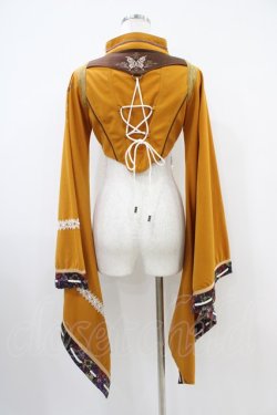 画像2: Ozz oneste / 紅葉刺繍着物袖ショートジャケット  マスタード H-25-10-14-1009-OO-JA-KB-ZH