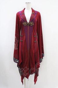 Ozz oneste / 彼岸刀ZIP着物羽織  赤 H-25-10-14-1010-OO-JA-KB-ZH