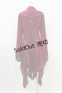 画像2: Ozz oneste / 彼岸刀ZIP着物羽織  赤 H-25-10-14-1010-OO-JA-KB-ZH