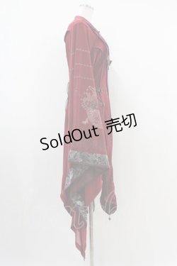 画像3: Ozz oneste / 彼岸刀ZIP着物羽織  赤 H-25-10-14-1010-OO-JA-KB-ZH