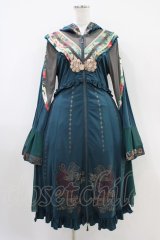 Ozz oneste / 和チャイナフードワンピース  グリーン H-25-10-14-1013-OO-OP-KB-ZH