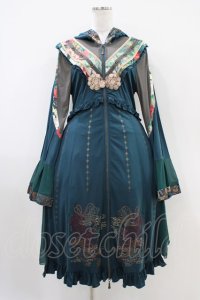 Ozz oneste / 和チャイナフードワンピース  グリーン H-25-10-14-1013-OO-OP-KB-ZH