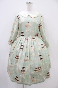 Leur Getter / Cream Choux Puff袖付きワンピース M ミント H-25-10-14-1014-LU-OP-KB-ZH