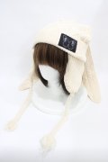 Candy Stripper / CABLE BUNNY EAR ビーニー  アイボリー H-25-10-14-1003-PU-AC-KB-ZH