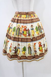 Jane Marple / Grimms Marionetteのタックスカート  アイボリー H-25-10-14-1021-JM-SK-KB-ZH