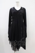 Rozen Kavalier / 異素材切替刺繍ワンピース  黒 H-25-10-14-1025-OO-OP-KB-ZH