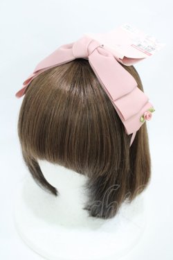 画像1: m petit by misako / NINA'sコラボ AM*NIリボンカチューシャ  ピンク H-25-10-15-001-LO-AC-NS-ZH