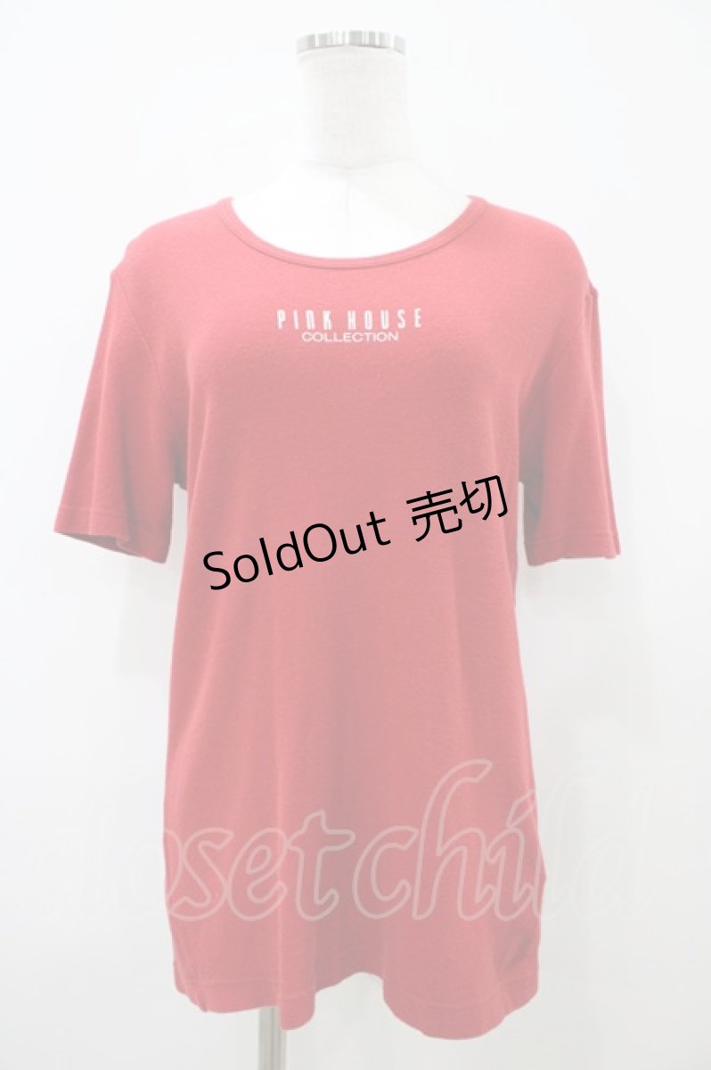 画像1: PINK HOUSE / ロゴTシャツ L レッド H-25-10-15-053-LO-TS-NS-ZH (1)