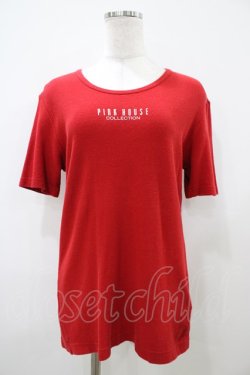 画像1: PINK HOUSE / ロゴTシャツ L レッド H-25-10-15-053-LO-TS-NS-ZH