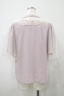 画像2: axes femme kawaii / ビジューリボンブローチ付ブラウス M ピンク H-25-10-15-061-AX-BL-NS-ZH