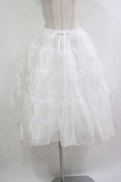 画像1: axes femme kawaii / ミディオーガンジーパニエ M オフ H-25-10-15-1025-AX-SK-NS-ZH