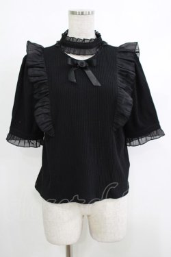 画像1: Amavel / ローズリボントップス Free ブラック H-25-10-15-1026-CA-TO-NS-ZH