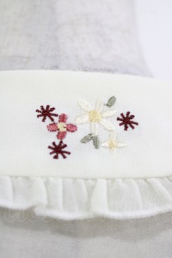 画像4: axes femme POETIQUE / リボン刺繍入りフリルブラウス M 生成り H-25-10-15-1029-AX-BL-NS-ZH