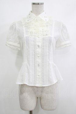 画像1: Angelic Pretty / 半袖宝石ブラウス(カットボイル) Free シロ H-25-10-15-1032-AP-BL-NS-ZH
