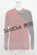 axes femme / チャイナボタンバイカラープルオーバー M ワイン H-25-10-15-1035-AX-TO-YZ-ZH