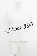 evelyn / ハート刺繍Tシャツ  オフ H-25-10-15-1036-LO-TS-NS-ZH