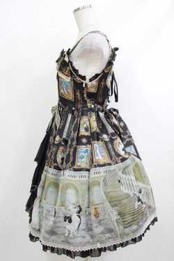 画像2: BABY,THE STARS SHINE BRIGHT / Mon Chouchou Hermitage柄Reineジャンパースカート Free ブラック H-25-10-15-1004-BA-OP-NS-ZH