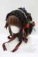 画像1: ALICE and the PIRATES / Sweet Devilヘッドドレス  ブラック/ボルドー H-25-10-15-1057-PA-AC-NS-ZH (1)
