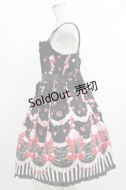画像2: BABY,THE STARS SHINE BRIGHT / Cherish my juicy cherry柄キャンディージャンパースカート Free ブラック H-25-10-15-1001-BA-OP-NS-ZH