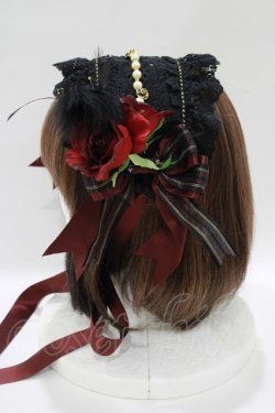 画像2: ALICE and the PIRATES / Sweet Devilヘッドドレス  ブラック/ボルドー H-25-10-15-1057-PA-AC-NS-ZH
