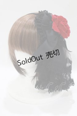 画像1: ALICE and the PIRATES / ロザリィ丸型ヘッドドレス  ブラック H-25-10-15-1058-PA-AC-NS-ZH