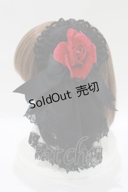 画像2: ALICE and the PIRATES / ロザリィ丸型ヘッドドレス  ブラック H-25-10-15-1058-PA-AC-NS-ZH