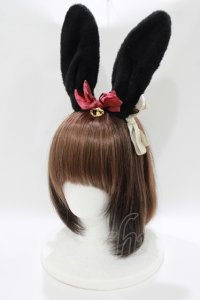 BABY,THE STARS SHINE BRIGHT / うさみみファーカチューシャ  ブラック H-25-10-15-1060-BA-AC-NS-ZH